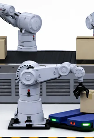 Robot công nghiệp tích hợp trong dây chuyền đóng gói